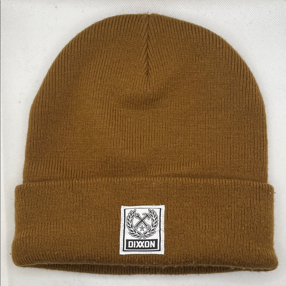 DIXXON Caramel Brown Folded Cuff Knit Beanie